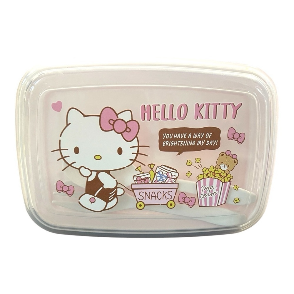 Hello Kitty Lunch/Snack Box with Utensils 🍱💖